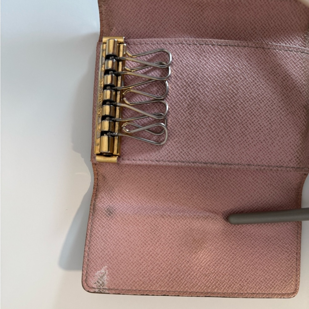 Louis Vuitton 6 Ring Key Holder Damier Ebene and Rose Ballerine - Picture 6 of 7